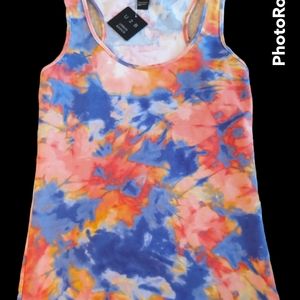 Tie-die sport stretch tank top Juniors S and M